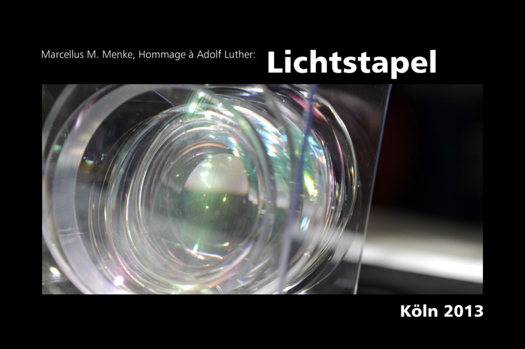 Marcellus M. Menke: Lichtstapel. Elf Variationen eines Themas. Variation 6. Ausbelichtete Digitalphotographien, 20 x 30, signiert und nummeriert, Köln 2013