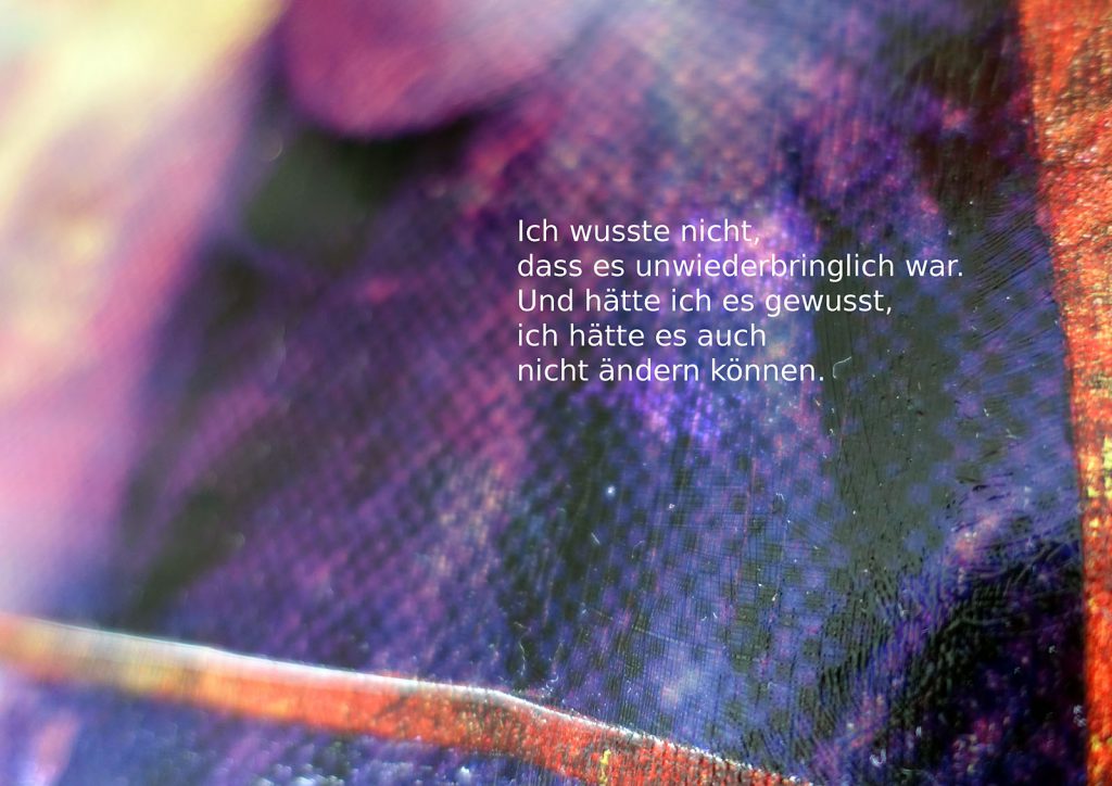 Marcellus M. Menke: Betrayed Generation. Rasterfolie und Acryl auf Leinwand, Photographie mit gesetztem Text. m4art screenBook, Köln und Siegen 2016, Seite 7