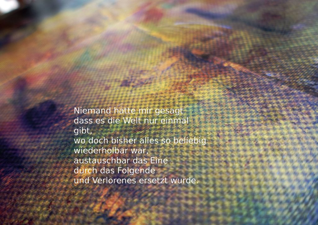 Marcellus M. Menke: Betrayed Generation. Rasterfolie und Acryl auf Leinwand, Photographie mit gesetztem Text. m4art screenBook, Köln und Siegen 2016, Seite 8