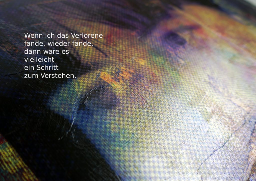 Marcellus M. Menke: Betrayed Generation. Rasterfolie und Acryl auf Leinwand, Photographie mit gesetztem Text. m4art screenBook, Köln und Siegen 2016, Seite 9