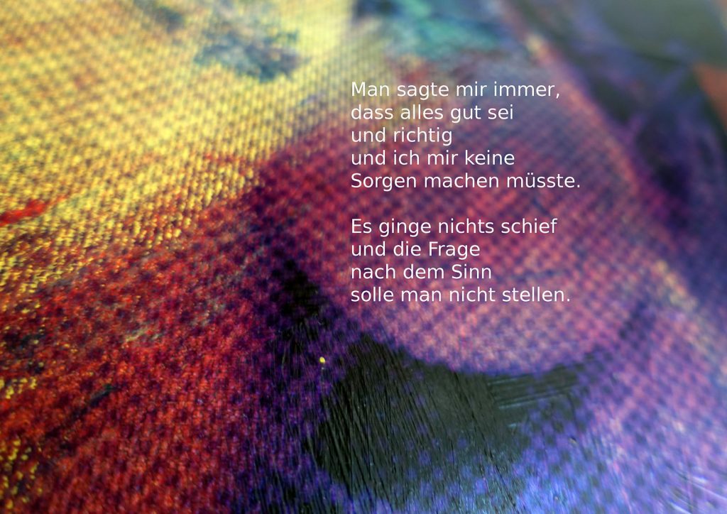 Marcellus M. Menke: Betrayed Generation. Rasterfolie und Acryl auf Leinwand, Photographie mit gesetztem Text. m4art screenBook, Köln und Siegen 2016, Seite 11